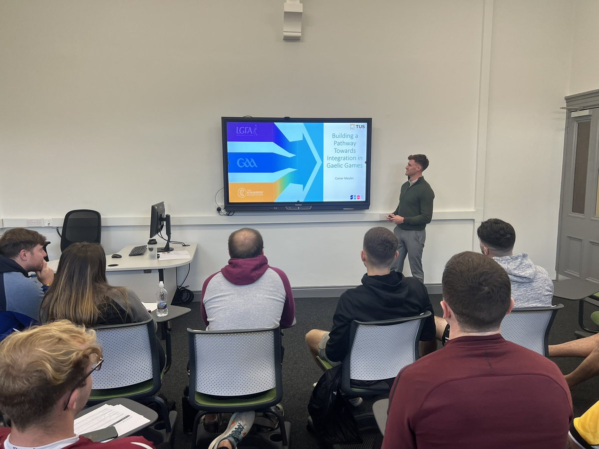 My recent visit to <a href="/StMarys_Belfast/">St Mary’s University College Belfast</a> for a guest lecture with the MSc in Physical Education &amp; Sport for Young People class. 

I presented some of my PhD research on the Integration of Gaelic Games while also looking at the wider impact gender has in sport and leaderships.