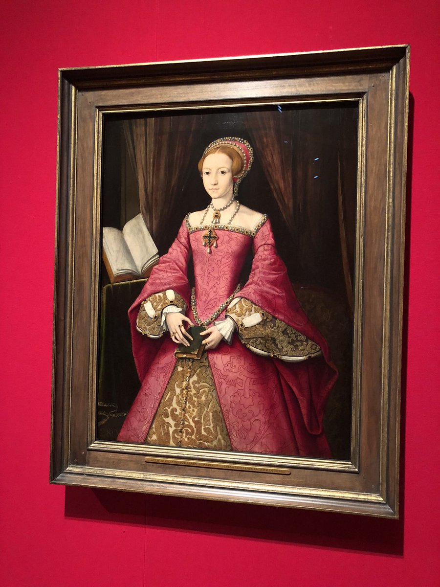 RoyalsOther's tweet photo. Too late for Holbein, but this portrait of Elizabeth I as a teenager was one of several not by him to be included in the exhibition. #QueensGallery #BuckinghamPalace https://t.co/i32XifTHLx