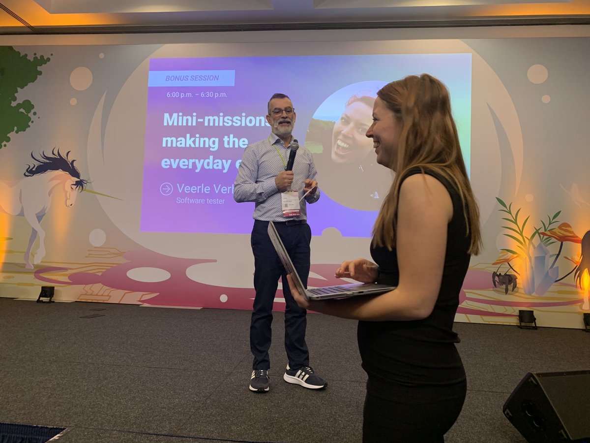 Getting ready for her keynote….⁦<a href="/AgileTD/">Agile Testing Days</a>⁩