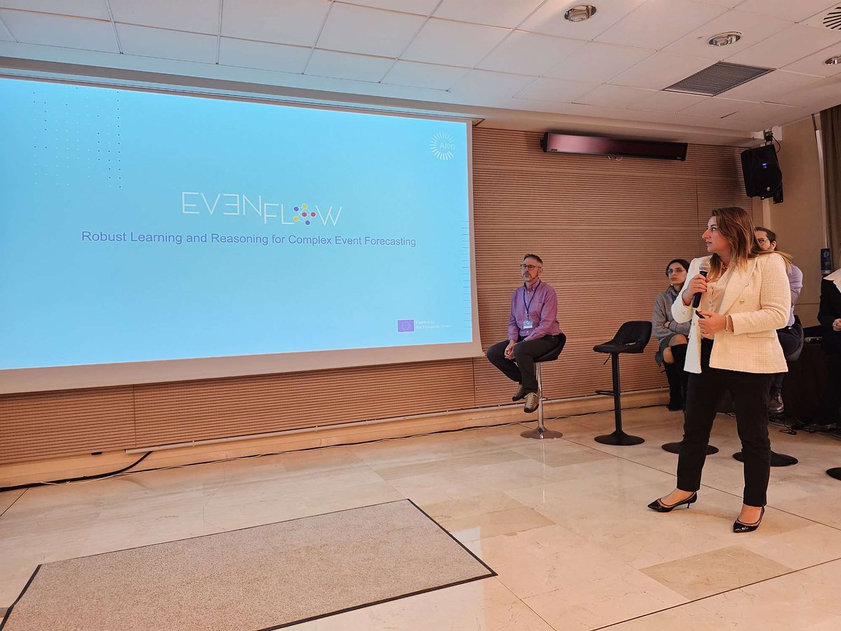 EvenflowProject's tweet image. ✔️Day 1 of the @AIonDemand Community Forum just finished in Bologna, 🇮🇹!
The @EvenflowProject was presented to the #AI community by partner @NCSR_Demokritos during the session "Enlarging AIoD Community" regarding the 40+ initiatives contributing to the Platform.
#NeurosymbolicAI