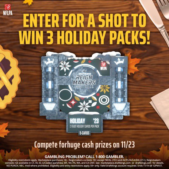 JJETS✈️ (@jjettas2) on Twitter photo Thanks to <a href="/DraftKings/">DraftKings</a>, I'm giving away 3 holiday packs each to 5 winners so you can compete for the top prize on 11/23!
🏈Follow me & <a href="/DKReignmakers/">DraftKings Reignmakers</a>
🏈Retweet this!
🏈Reply with what you’d do if you won⬇️
Ends 11/14 at 12 PM. T&Cs: dkng.co/JEFFERSONGIVEA… #DKPartner Thanks to <a href="/DraftKings/">DraftKings</a>, I'm giving away 3 holiday packs each to 5 winners so you can compete for the top prize on 11/23!
🏈Follow me & <a href="/DKReignmakers/">DraftKings Reignmakers</a>
🏈Retweet this!
🏈Reply with what you’d do if you won⬇️
Ends 11/14 at 12 PM. T&Cs: dkng.co/JEFFERSONGIVEA… #DKPartner
