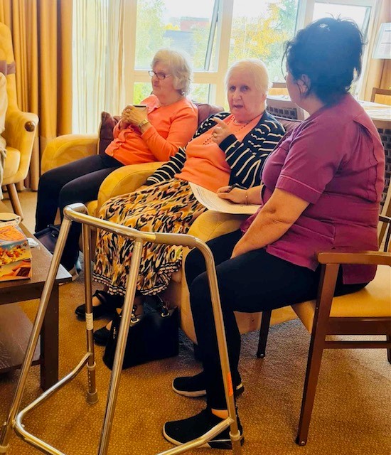 Mayflower_Court's tweet photo. Rainy day indoor fun today with buckaroo and a baking quiz. #smallgroupactivity #games #Quiz #MondayMood @Mayflower_Court @AnchorLaterLife @NAPAlivinglife @carehome_co_uk https://t.co/XGwQR4s9Di