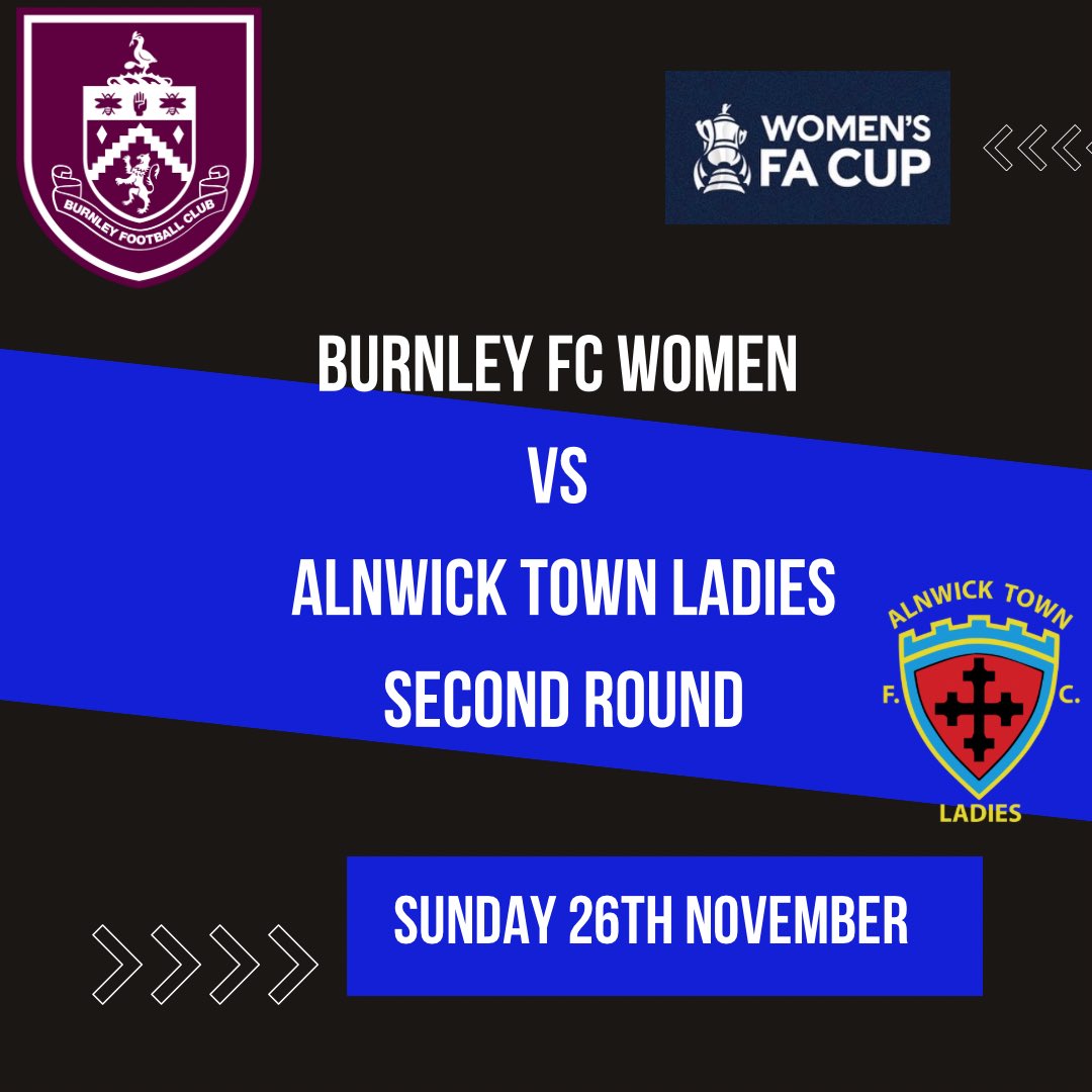 Road trip it is 🚌 

🏆 We have been drawn away to Burnley in the Second round of the FA cup! 🏆

More details to follow. 

#Alnwicktownladies ⚫️⚪️