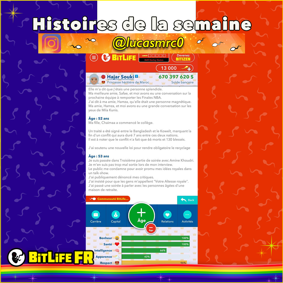 BitlifeFrancais's tweet photo. Merci pour le partage 💛
#bitlifefrance #bitlifeapp #bitlifegame #gameplay #mobilegames #bitlifememes https://t.co/T9FiPr9KZa