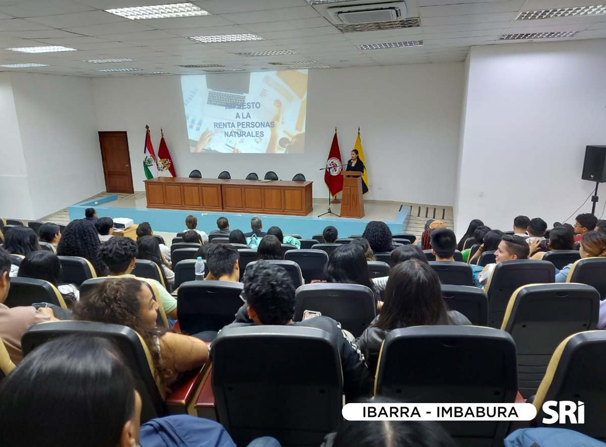 SRIoficialEc's tweet photo. #InnovaciónMásRecaudación en Ibarra

La Directora #Zonal1 @DanielaProanoC, con motivo del #DíaDelContador, compartió hoy las acciones del #SRI, los resultados alcanzados y las reformas a la normativa tributaria a los estudiantes de la @UTN_Ibarra. https://t.co/DY47ZozkPO