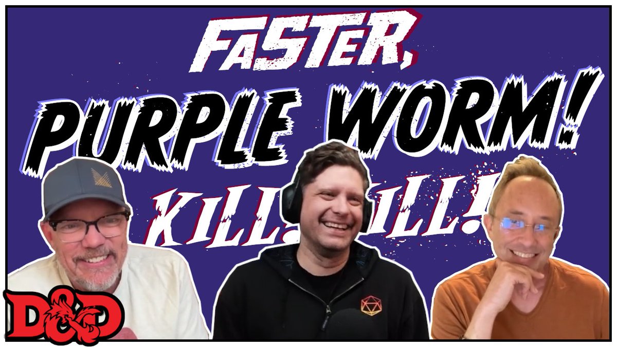 Fun chat with @MatthewLillard and @crashyourplane as we chat about the hilarious 'Faster Purple Worm! KILL! KILL!' 

youtu.be/zZnUXc8opX4

#dnd #dnd5e #fpwkk #ttrpg