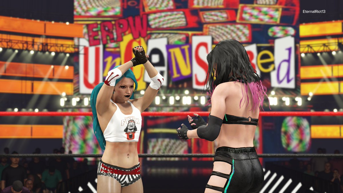 RiotWrestling2K's tweet photo. Last night after Uncensored went off the air, new Women's Champ @LouViceSquad went out to thank the fans and was confronted by a returning Rebecca Starr of @SJRaeChirp. 

What does this mean for Champ? https://t.co/kN0KOrHfow