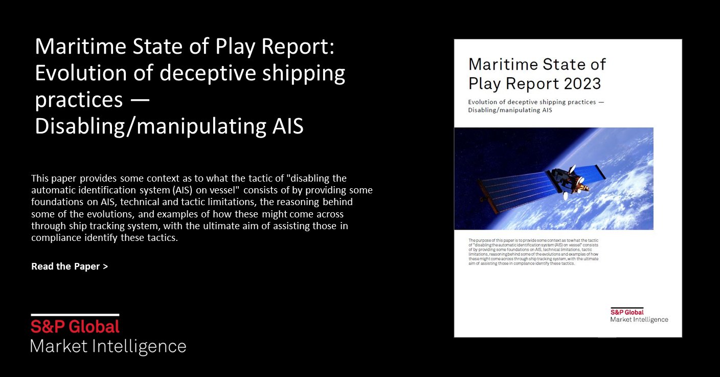 Maritime State of Play Report: Evolution of deceptive shipping practices —  Disabling/manipulating AIS