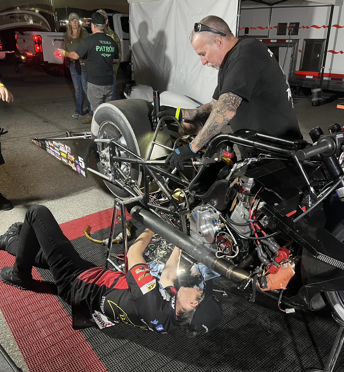 When do you start working on the bike for next season? Right after you finish racing in Pomona. No Wally, but we jumped from 9th to 6th in the points and made it to the semi-finals at the #nhrafinals. No off days as we prepare to come back better in 2024… #stevejohnsonracing