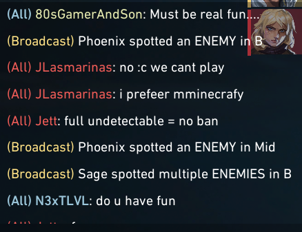 80sGamerAndSon's tweet photo. Hi @RiotSupportDACH @riotgames PLEASE ban this Cheater! "Fully undetectable NO ban"

@Harmii_ @stev0rr schonmal sowas erlebt? WTF https://t.co/9m6XLsnCMq