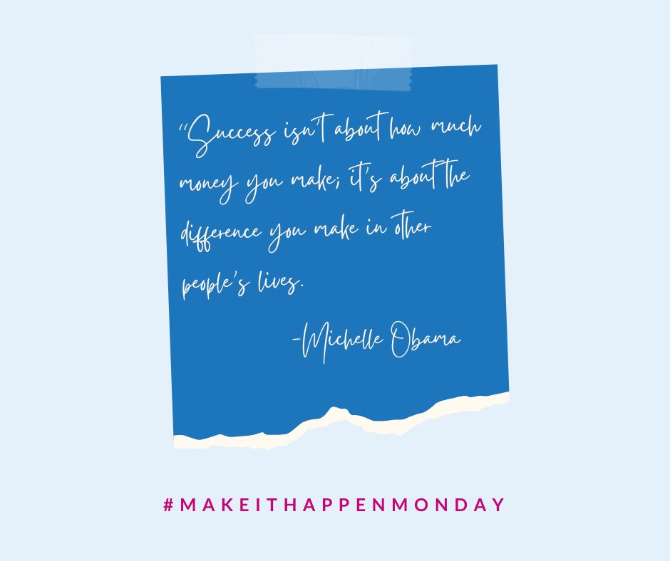 wbcsouth's tweet photo. It's #MakeItHappenMonday! Let's kick this week off with a motivational reminder from the one and only Michelle Obama 💜 Now the real question is, what difference are YOU making? 🤔 Share your #MondayMotivation in the comments below to keep inspiring others! 🤩 https://t.co/zV79jLqMJo