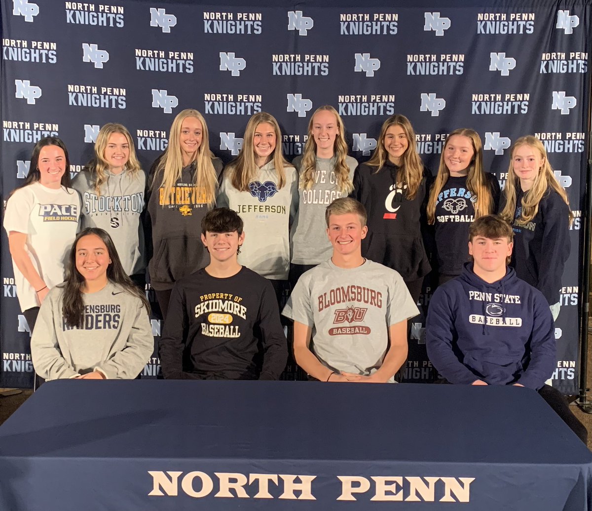 NPKnights's tweet photo. Congratulations to our ⚾️ guys Nick Palovich, Nolan Walker, and Henry Wetzel- and to all the NPHS student athletics on the fall signing day college commitments! Once a Knight, Always a Knight- but you all have tremendous futures ahead of you! ⚔️ @LansReporter @PBRPennsylvania https://t.co/fAMJEgERZJ
