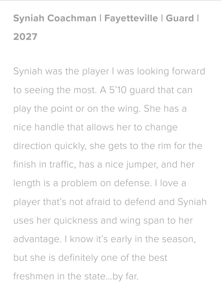 @nbnbball @SamyahJordan @emerie_b11 @traniyah_weston @whitleyrogers_1 @SidniMiddleton @syniah_coachman @Shalyn_Lyle @MMTwins15 @big73miller @AYSABasketball @PGHArkansas Way to kick off your freshman year, Syniah! Only the beginning of a great high school career!