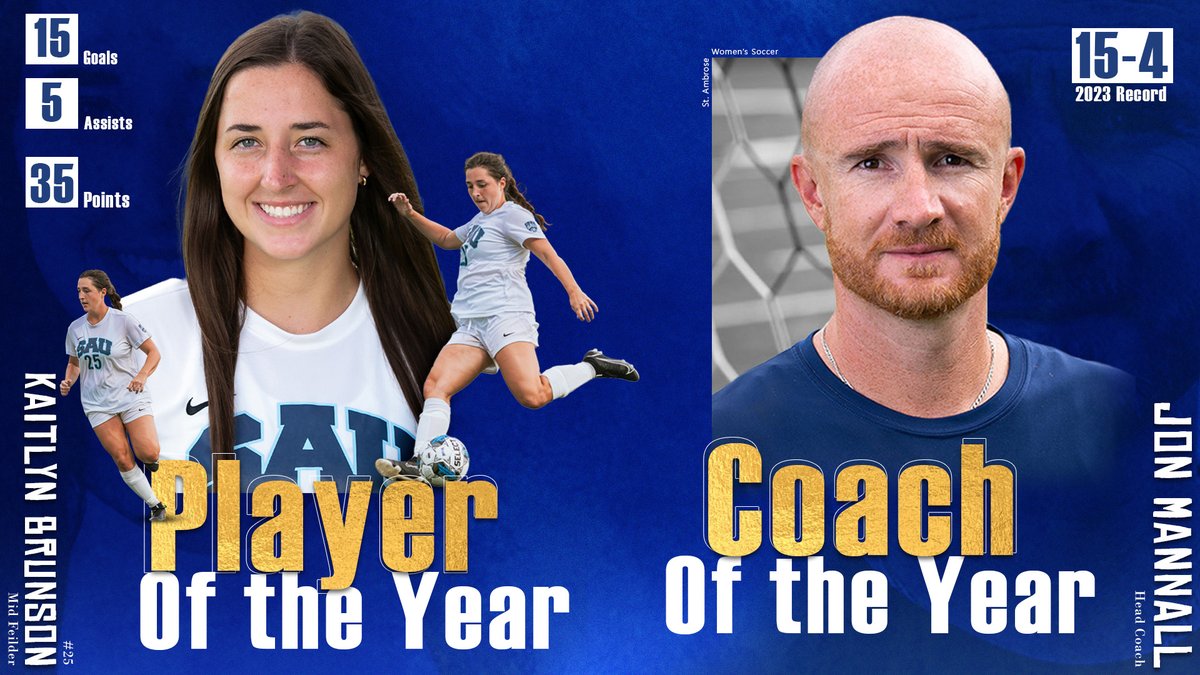 Women's Soccer: Kaitlyn Brunson named Player of the Year, Jon Mannall selected as Coach of the Year as Bees  get six CCAC individual awards saubees.com/x/lkr27