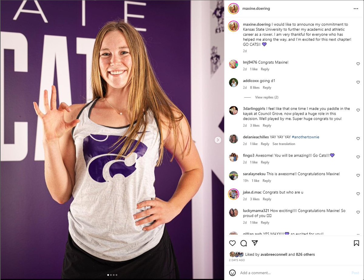 Congratulations to Manhattan &amp; SSA's very own, Maxine Doering, on signing with Kansas State Rowing to further her athletic journey! We are proud of you,
<a href="/maxinedoering/">Maxine Doering</a>! #multisportathlete #SSAgirlshoops #SSAgirlsbasketball
<a href="/KStateROW/">K-State Rowing</a>