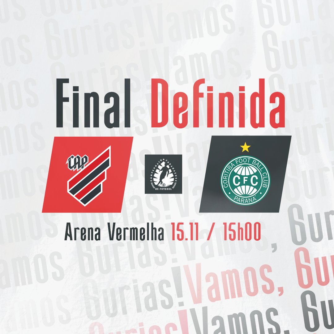 CAPFutFeminino's tweet image. ⚽️🌪️ A final do Paranaense Feminino 2023 será nesta quarta-feira, às 15h, na Arena Vermelha. 
Vamos, gurias! 💪 

➡️ bit.ly/3SzRsSv

#GuriasFuracão #Athletico