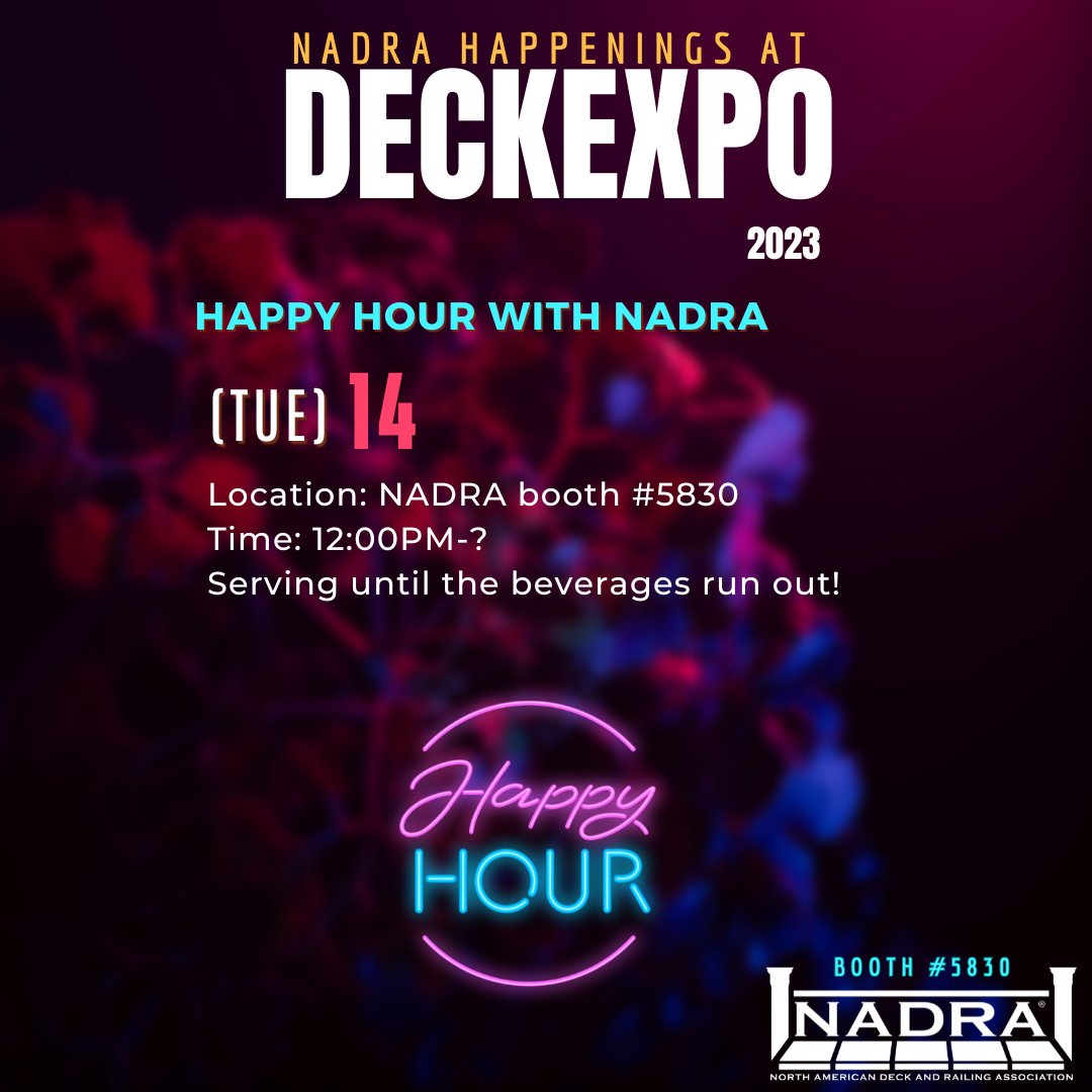 Join us tomorrow for Happy Hour in the booth!