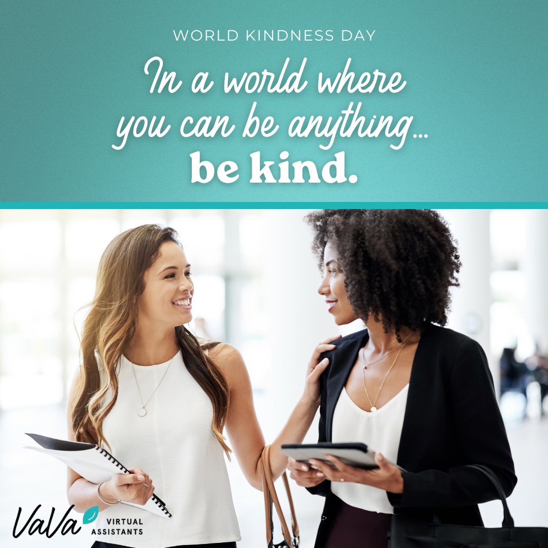 VaVaVirtual's tweet photo. Join us in spreading positivity on #WorldKindnessDay! A small act of kindness can make a world of difference. https://t.co/A8BbW83s3I