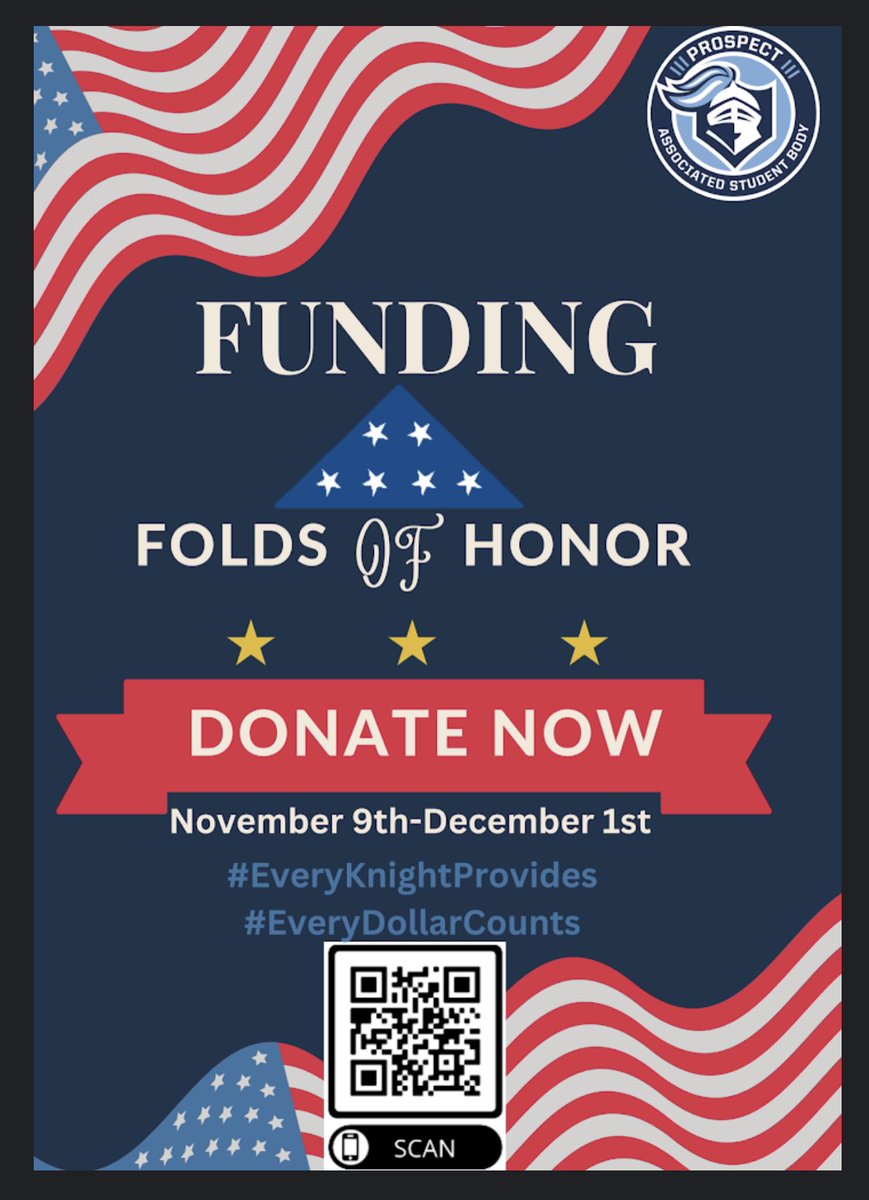 ProspectASB's tweet image. #EveryDollarCounts

fundraise.givesmart.com/e/GYFglQ?vid=1…
@KnightsofPHS