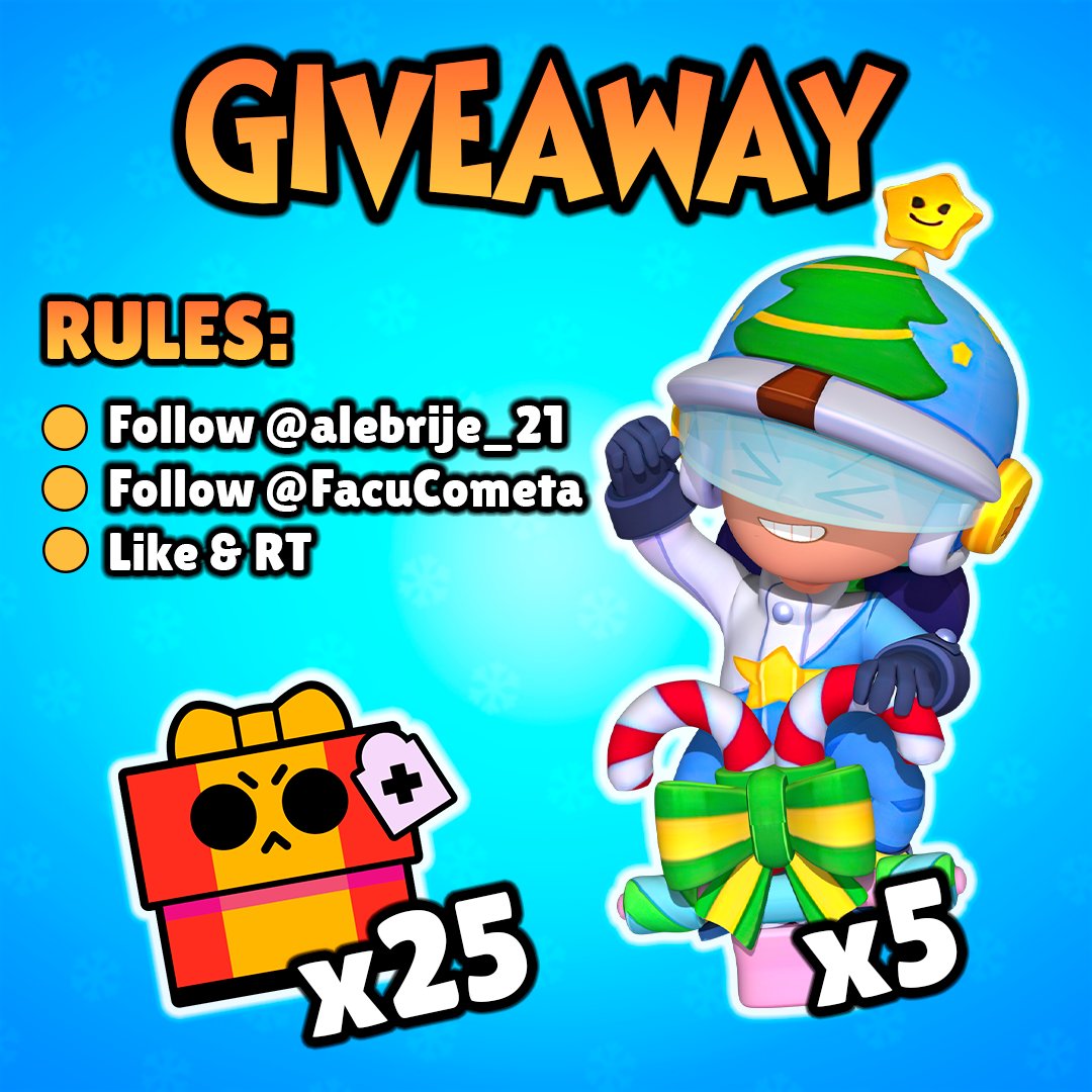 Alebrije 🐰 (@alebrije_21) on Twitter photo ✨SORTEO DE 30 LINKS ✨
25 links del pin de regalo y 5 links de Jacky para andar navideños🎁
Requisitos:
🟡Follow <a href="/alebrije_21/">Alebrije 🐰</a>
🟡Follow @FacuCometa
🟡Like & RT
Participa en el sorteo de @FacuCometa para tener doble oportunidad de ganar 🎄
#GiftedBySupercell #BrawlStars ✨SORTEO DE 30 LINKS ✨
25 links del pin de regalo y 5 links de Jacky para andar navideños🎁
Requisitos:
🟡Follow <a href="/alebrije_21/">Alebrije 🐰</a>
🟡Follow @FacuCometa
🟡Like & RT
Participa en el sorteo de @FacuCometa para tener doble oportunidad de ganar 🎄
#GiftedBySupercell #BrawlStars