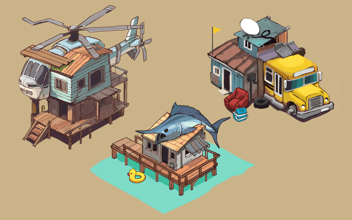 ChainersGame's tweet image. Why Chainers use human objects to live? 🌳

Imagine that you are on an unfamiliar planet 🌏 and you have to somehow survive! 

What would you do? 🤔 Right! You would use anything at hand!

Chainers adapt various human inventions to their daily needs: like a house made of an…