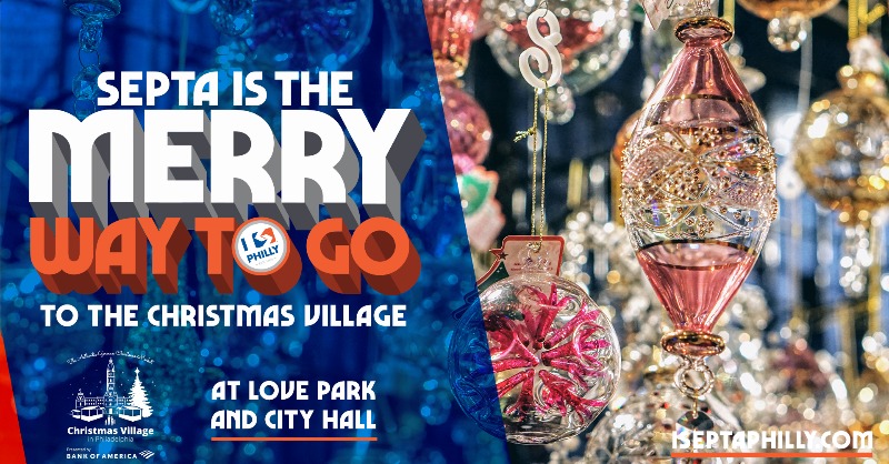 SEPTAPHILLY's tweet photo. Start your  🎁 holiday shopping THIS WEEKEND at the iconic Christmas Village 🎄! Leave the car at home and the driving to #SEPTA: https://t.co/FaR5mF4hlJ! #ISEPTAPHILLY #wayto #philachristmas https://t.co/Tix9qk0830