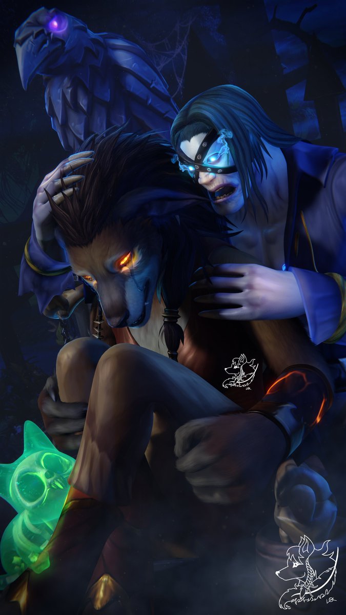 As some know, my heart has been sorrowful as of late. Honestly, I don't know how much more I can take?! 😿

My newest piece reflects those feelings &amp; emotions, but also shows the much needed comfort &amp; support that has been lacking. 💙

#worldofwarcraft #warcraft #warcraftfanart