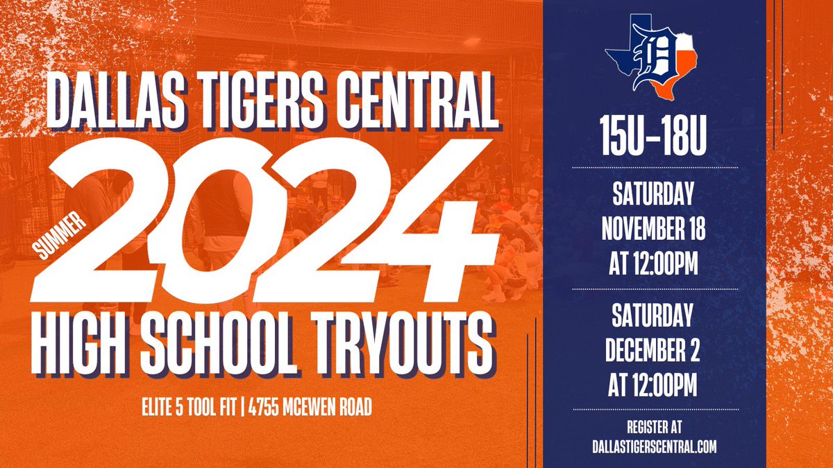 Tryout announcement!! Interested register online!
Play in Perfect game and Five Tool tournaments!!