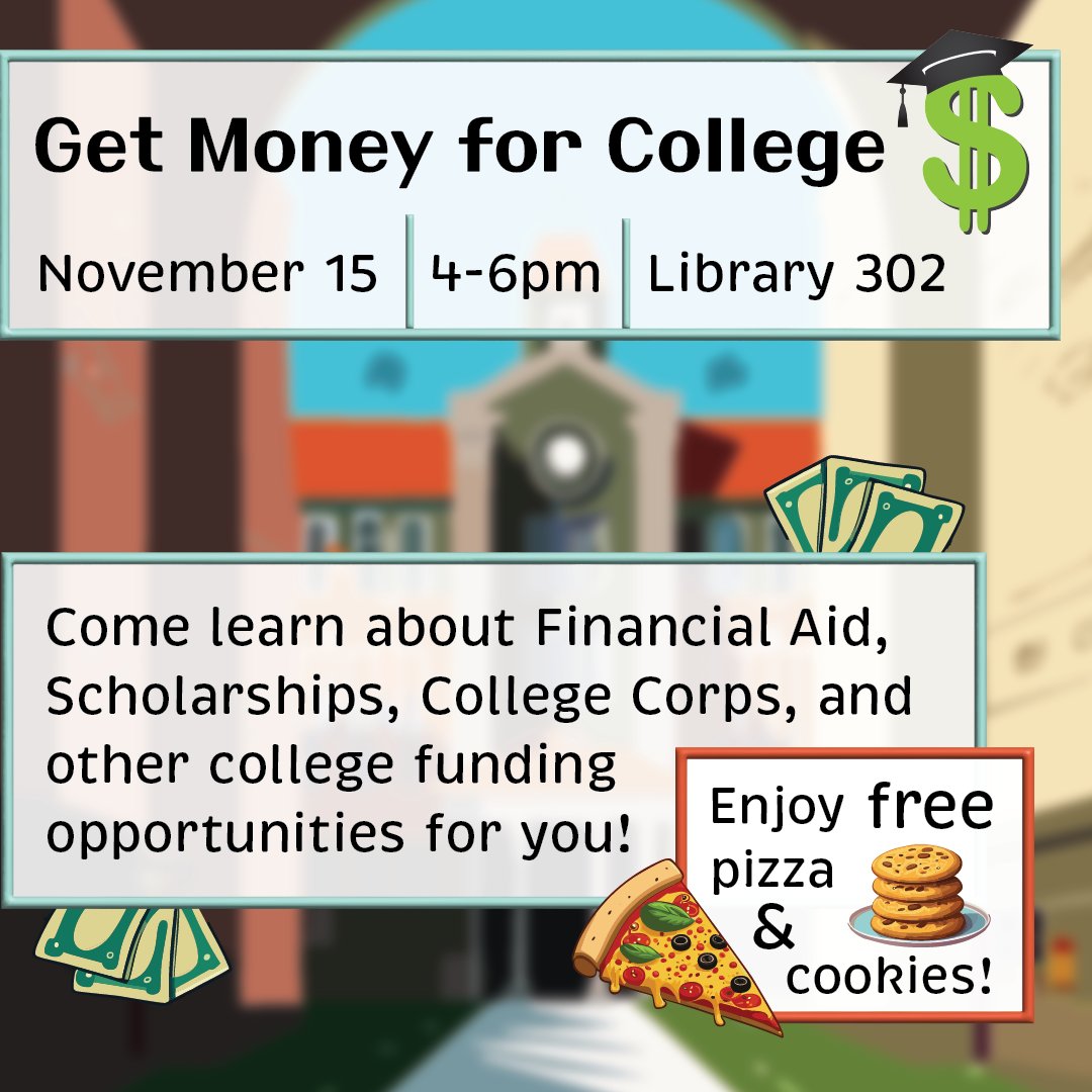 Workshops for students to learn about financial resources while at Cal Poly Humboldt. There will be panels by the Financial Aid Office, College Corps, Employment Programs, and more to discuss resources and opportunities. For more info, contact cps@humboldt.edu. #CalPolyHumboldt