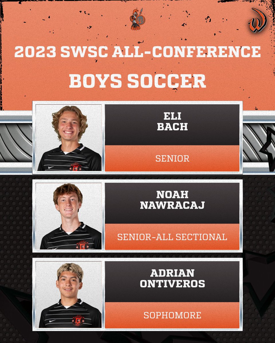 Lincoln-Way West Athletics (@lwwathletics) on Twitter photo Congratulations to our SWSC All-Conference athletes for Boys Soccer-Eli, Noah & Adrian! Congrats to Noah for being All-Sectional too!
#GoWarriors <a href="/LwwBoys/">LW West Boys Soccer</a> Congratulations to our SWSC All-Conference athletes for Boys Soccer-Eli, Noah & Adrian! Congrats to Noah for being All-Sectional too!
#GoWarriors <a href="/LwwBoys/">LW West Boys Soccer</a>