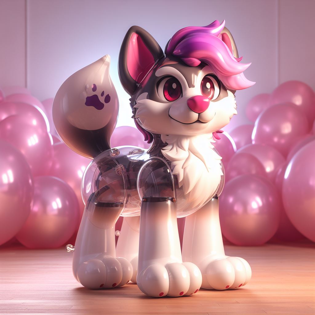 MothkynHorsley's tweet photo. Omg! Ai made a squeaky me! *gasps* Is it weird I want to play with myself...wait that sounds weird...ah who cares lol
#AIArtworks #Ai #aigeneratedart #Inflatable #wolf #toy #anthroart #BigButt  #Husky https://t.co/fFqQ48eSsK