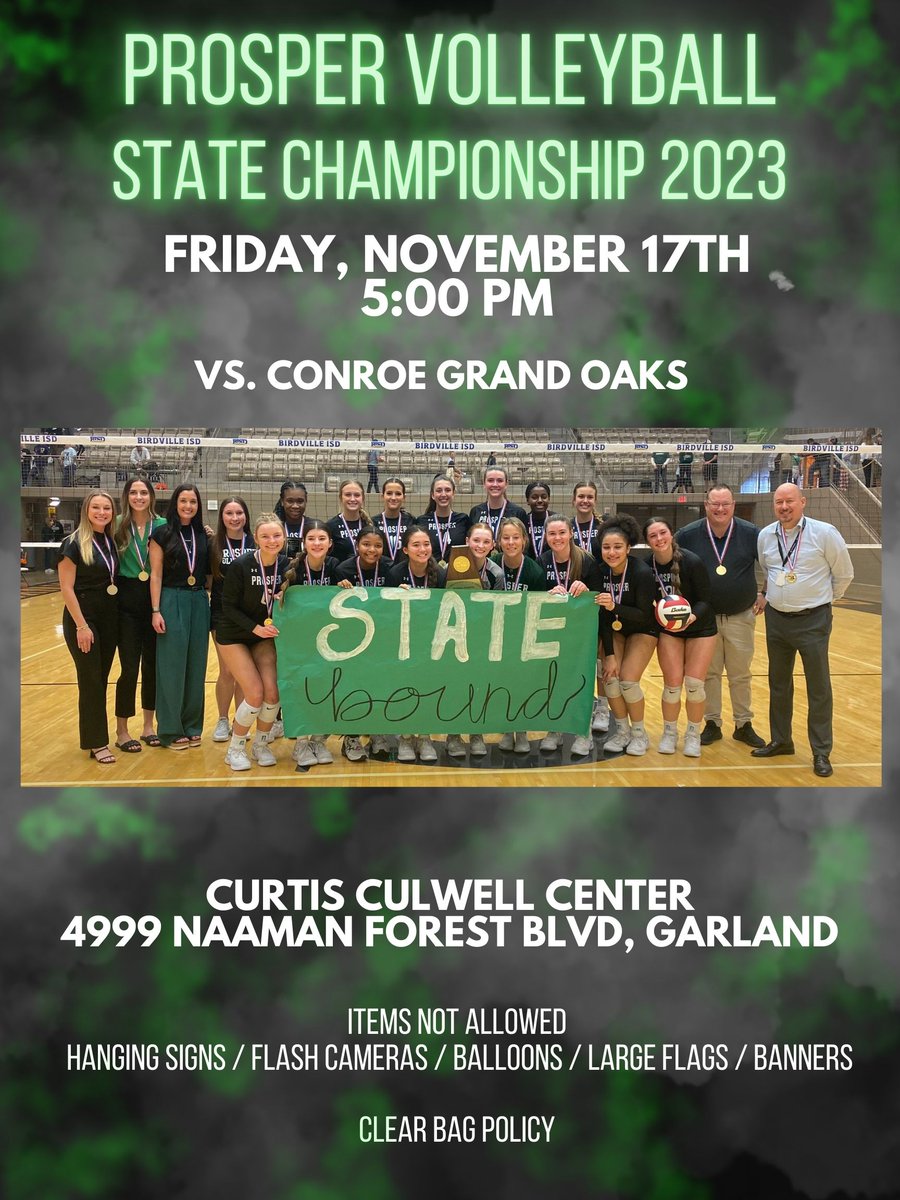 ProsperISDAthletics (@pisd_athletics) on Twitter photo Prosper High School Volleyball is going after the STATE Championship! Let's goooooooooooooo! Admission & parking passes are on sale now: bit.ly/4799qiV #prosperproud <a href="/prospervb/">Prosper Eagles Volleyball</a> <a href="/ProsperHS/">Prosper High School</a> <a href="/ProsperISD/">Prosper ISD</a> Prosper High School Volleyball is going after the STATE Championship! Let's goooooooooooooo! Admission & parking passes are on sale now: bit.ly/4799qiV #prosperproud <a href="/prospervb/">Prosper Eagles Volleyball</a> <a href="/ProsperHS/">Prosper High School</a> <a href="/ProsperISD/">Prosper ISD</a>