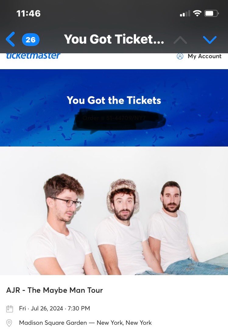 simply_megers's tweet photo. I’m so happy 😭😭😭 @ajrbrothers #ajr https://t.co/gYtH2NEQcT