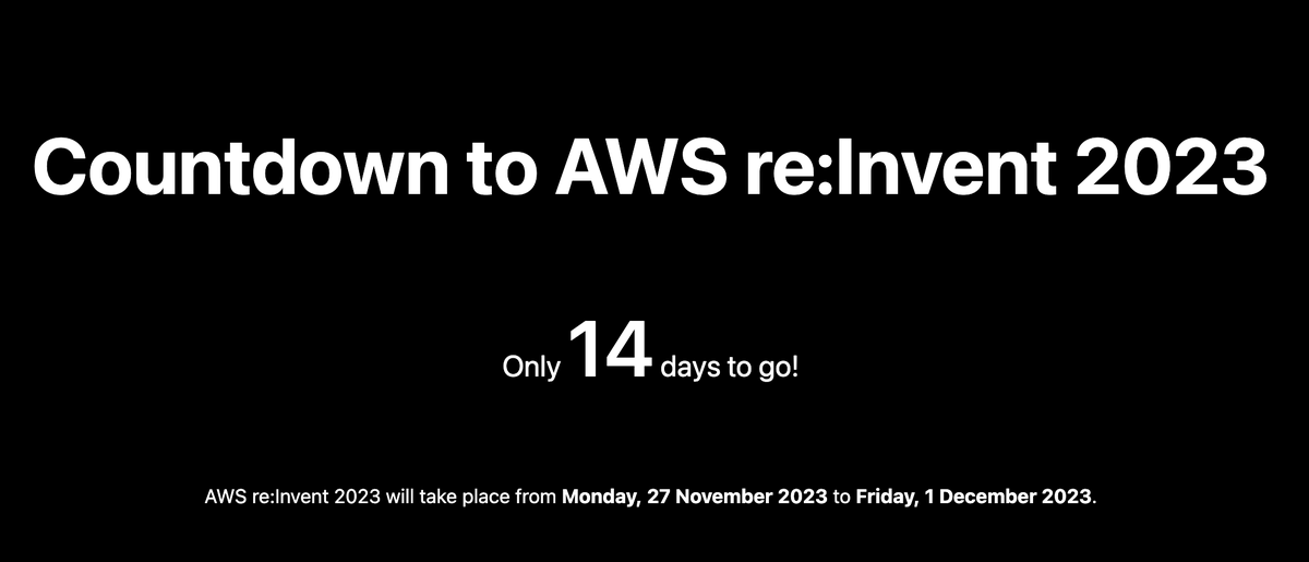 Somehow, this will be my first re:invent in person. Amped 🤩

#AWS #reinvent2023