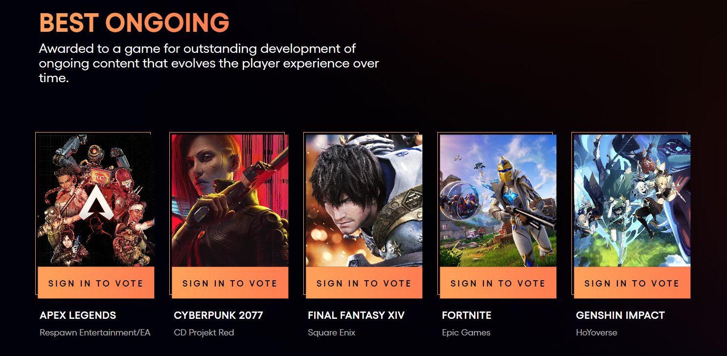 FNAssist on X: #Fortnite is nominated at #TheGameAwards 2022! This year  it's nominated in: - Best Ongoing Game - Best Community Support (See what  games they're up against in those categories in