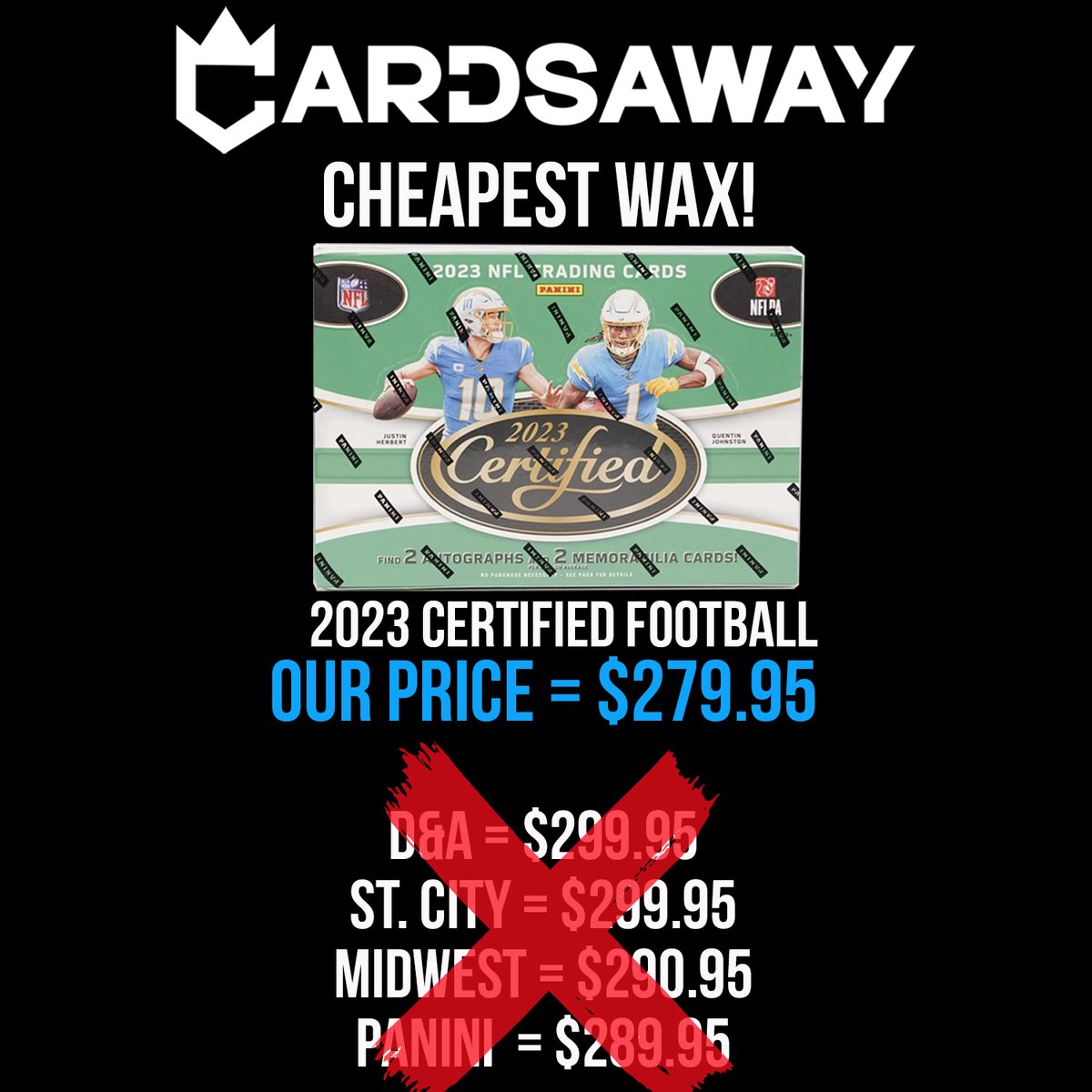 We always strive to have the best possible prices for our community 🤝 #thehobby DM us here or check out our website cardsawaysports.com