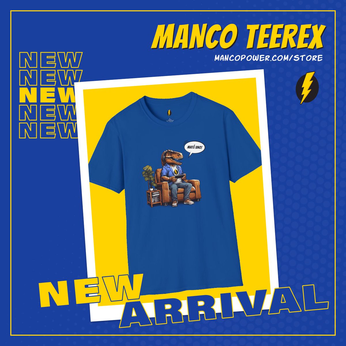 MancoPowerPR's tweet photo. Desata tu estilo salvaje con nuestra nueva camisa Manco Teerex! 🦖🎮 Domina el juego con actitud y humor, mientras nuestro Trex manco celebra cada victoria con un 'kill' épico!
"Caption inspirado por alguien del equipo Manco! 👀"
#MancoPower #MancoTeerex #MancoStore https://t.co/5vr6DaN6xg