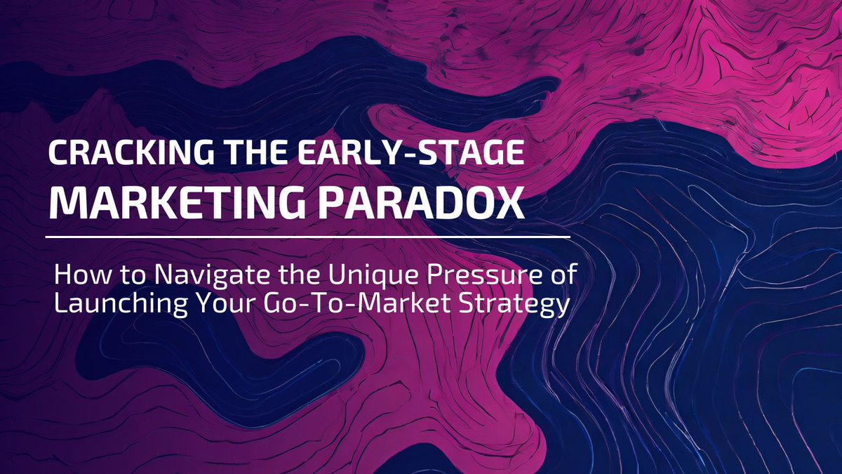No matter how great your tech, it fails if your vision isn’t understood. This is the early-stage marketing paradox: success depends on solid marketing strategy, but high-quality guidance is too expensive. I unveiled a strategic blueprint to bridge the gap: bit.ly/3FVOIXV