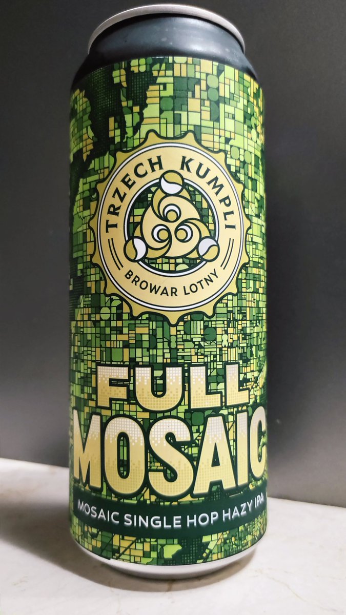 BojanowskiMarek's tweet photo. #372
🍺 Full Mosaic
🇵🇱 Trzech Kumpli
Single Hop Hazy IPA
Alk. 6.0%
Ekst.wag. 17.0
4/5
#craftbeer #polishbeer #IPA #hazy #browar #TrzechKumpli #Mosaic #singlehop #beerpics #beergeek #beertography #wroclaw https://t.co/C5mXCPLppL
