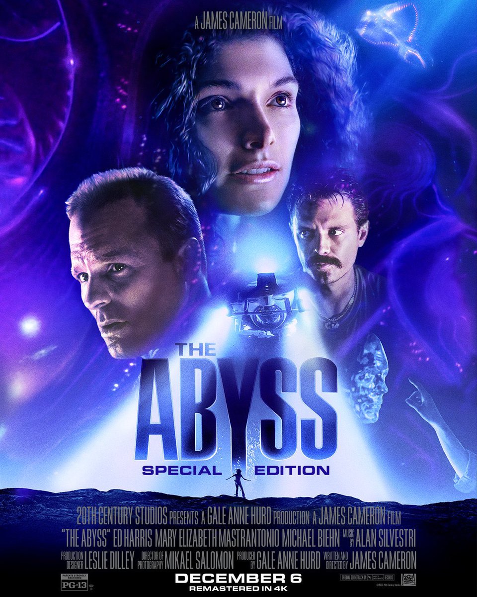 MovieBears's tweet photo. Experience James Cameron’s The Abyss: Special Edition, now remastered in 4K.  In theaters for one night only on December 6. https://t.co/n8kOgbJ8HE
