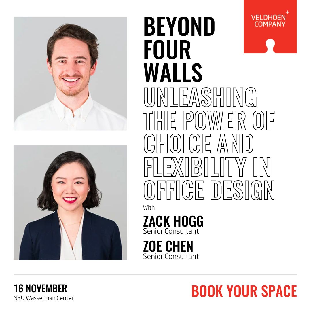 This Thursday evening from 6-8 pm, V+C consultants Zak Hogg &amp; Zoe Chen (aka the dream team 🙌) are taking NYU by storm 🌪 with a brilliant workshop that delves into the world of office design beyond the carpets and curtains. 🎯

Get tickets👉 bit.ly/40zfNK8