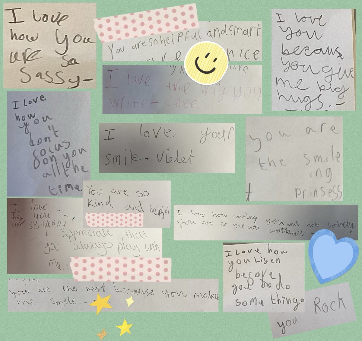 I love those moments in teaching that remind you why it matters! I asked my Year 3s to write down what they appreciate about each other, and here are some of my favourites. ❤

(Writer friends, don't miss the compliment we've all been waiting for: "I love the way you write"! 😂)