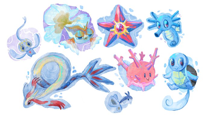 「pokemon (creature) swimming」 illustration images(Latest)