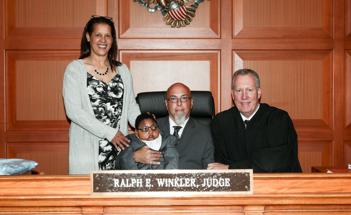 Our annual #AdoptionDay ceremonies to commemorate National Adoption Day brought so much joy and happy tears to Judge Ralph Winkler's courtroom last Thursday. Nine children officially joined six families.