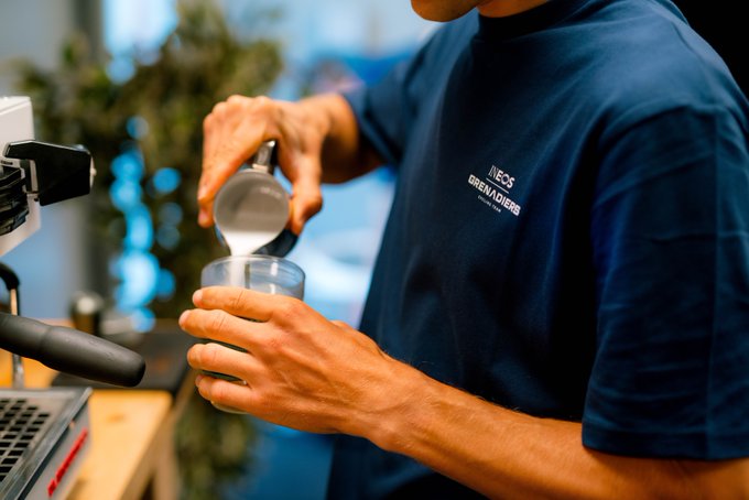 An INEOS Grenadier preparing a delicious coffee!
