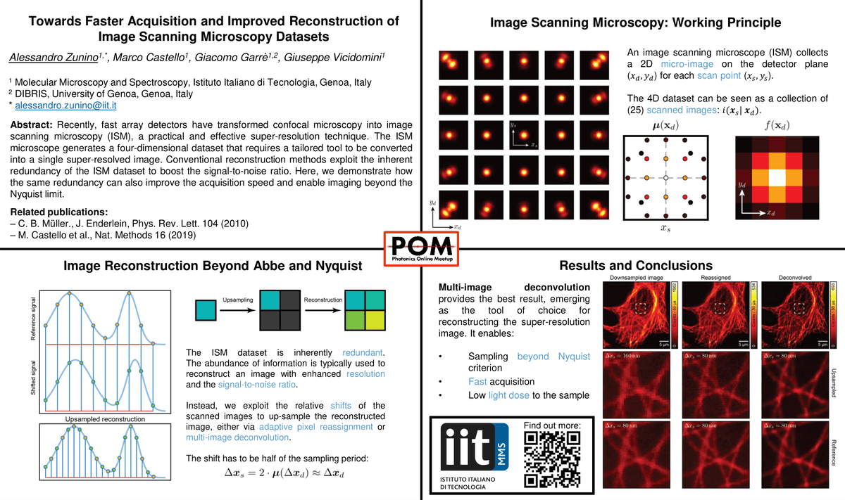 Alessandro Zunino (@zuninoale) on Twitter photo Are you curious to discover how #ImageScanningMicroscopy not only enhances resolution and SNR, but also improves the acquisition speed? Then join me at the poster sessions of <a href="/PhotonicsMeetup/">Photonics Online Meetup</a> 2023!
#POM23 #POM23_BIOIMG
<a href="/VicidominiLab/">Vicidomini Lab</a> <a href="/IITalk/">IIT</a> Are you curious to discover how #ImageScanningMicroscopy not only enhances resolution and SNR, but also improves the acquisition speed? Then join me at the poster sessions of <a href="/PhotonicsMeetup/">Photonics Online Meetup</a> 2023!
#POM23 #POM23_BIOIMG
<a href="/VicidominiLab/">Vicidomini Lab</a> <a href="/IITalk/">IIT</a>