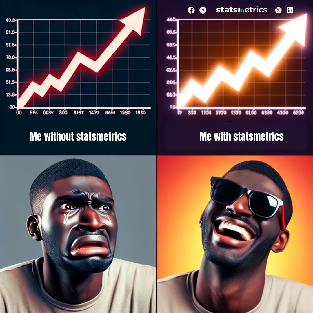 statsmetrics_ng's tweet photo. From frowns to fortunes with just a switch! 😟➡️😎 Discover the transformative power of statsmetrics and watch your numbers soar. Ready to make the change?

#DataWin #StatsMagic #SuccessStory #AnalyticsRevolution #GrowthHacking  #MetricsMatter #BigData #datameme😹 #memes https://t.co/mAhzpJ2iYI