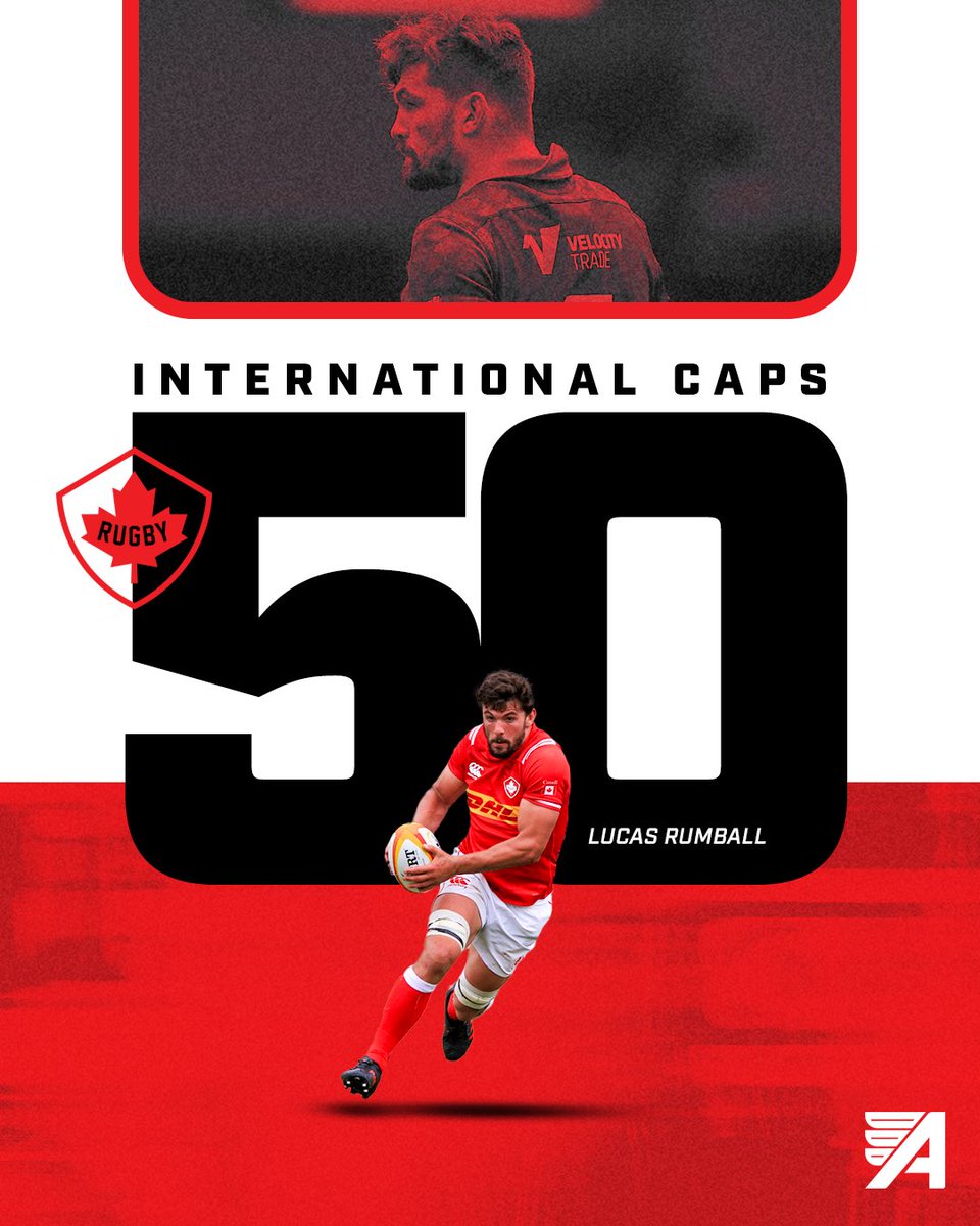 Make it 50 for the man from Scarborough. 🇨🇦 Congrats to our own @lucasrumball on reaching a half-century of caps for @rugbycanada this past weekend. Here's to many more from Arrow #1. 👏 #FROMABOVE #EXSUPRA