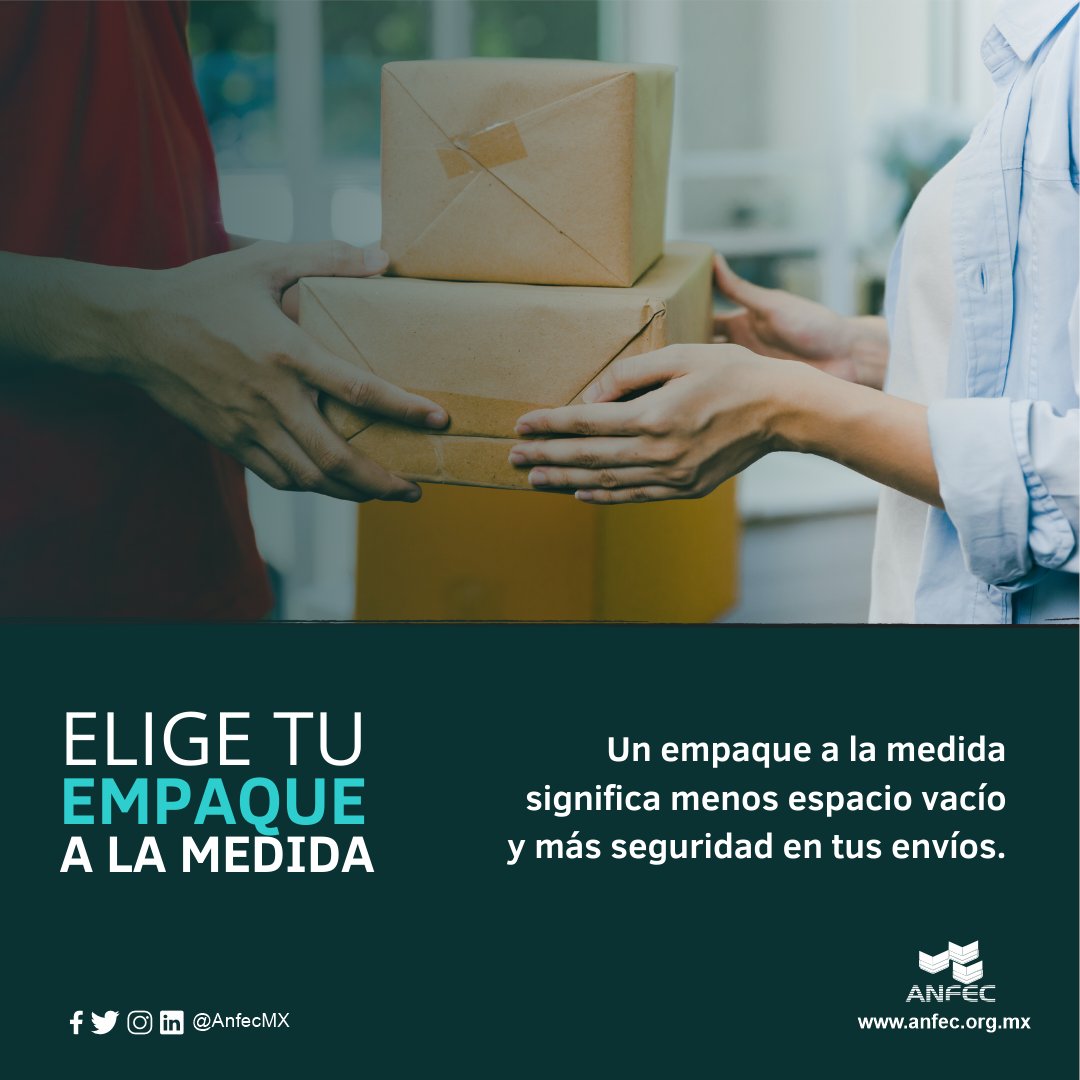 ANFECorg's tweet image. Ajuste exacto, protección máxima. Eso es empaque a la medida
Síguenos en redes sociales @AnfecMX 

#EmpaqueInteligente #EnvíoSeguro #AjustePerfecto #ProtegeTuProducto #MenosEspacioMásSegurida
