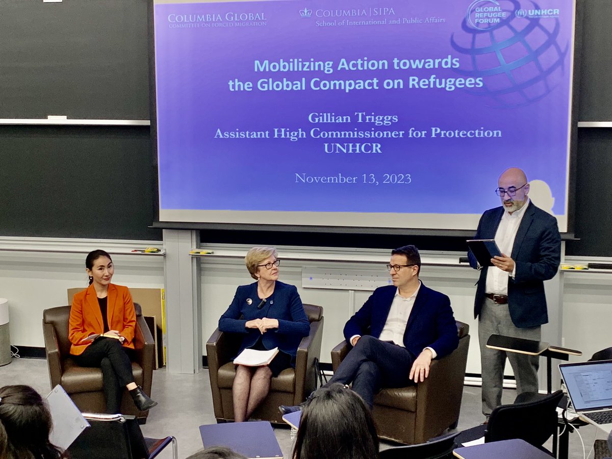 Happening now! Gillian Triggs starts our discussion by addressing the legal norms around refugees and how there is increasing pushback. ⁦@Refugees⁩
